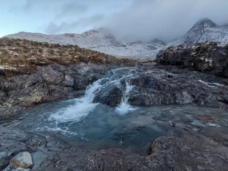 Isle of Skye in Winter: Clear blue fairy pools