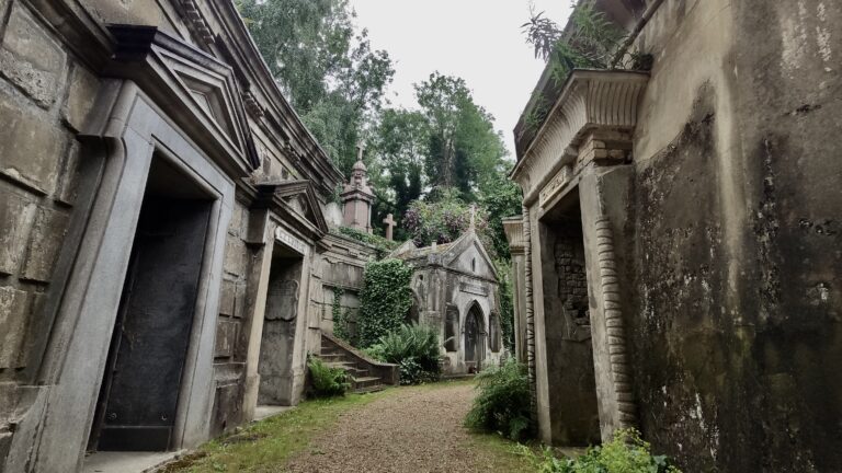 Inside the Circle of Lebanon, stone Mausoleums tower above