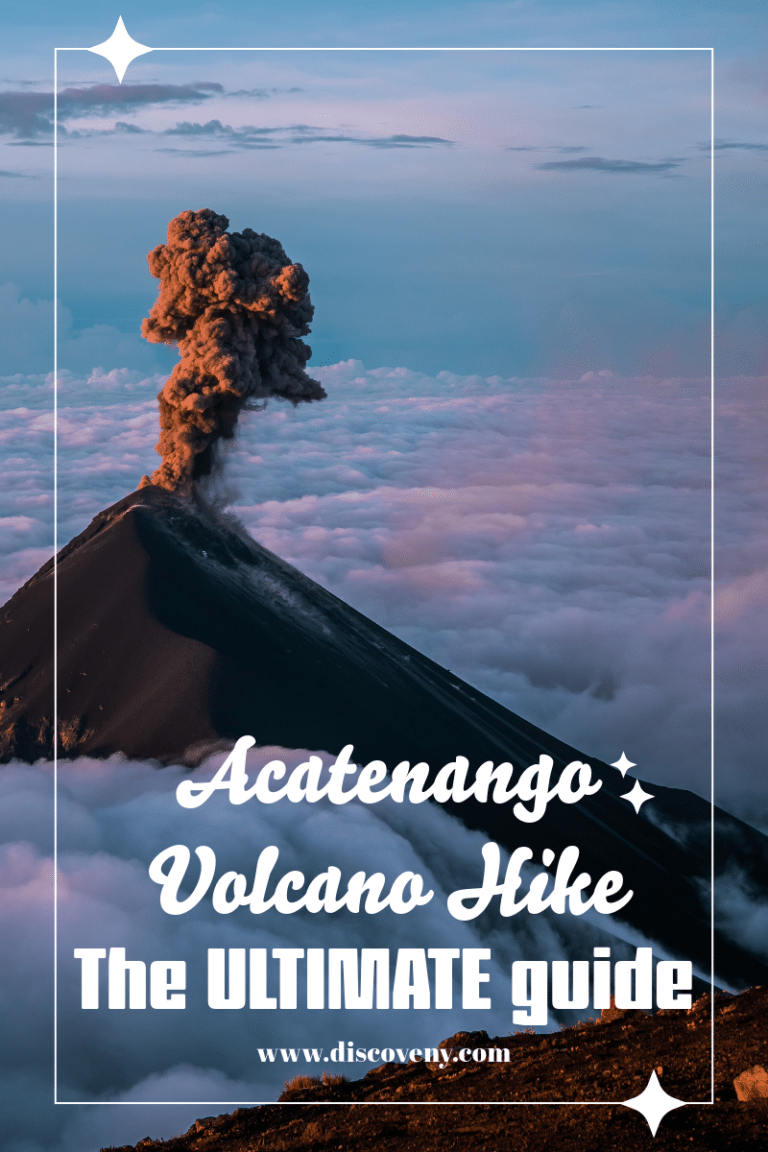 A pinterest photo that reads 'acatenango volcano hike the ultimate guide'